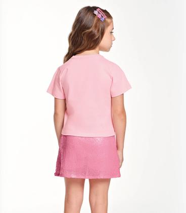 Imagem de Conjunto Infantil Blusa Com Saia Trick Nick Rosa