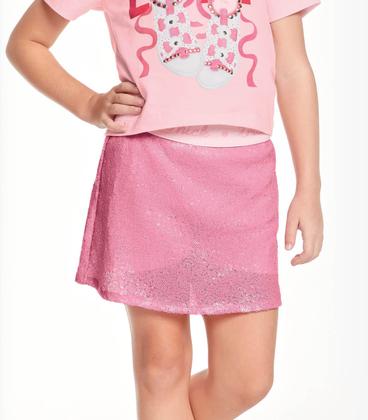 Imagem de Conjunto Infantil Blusa Com Saia Trick Nick Rosa