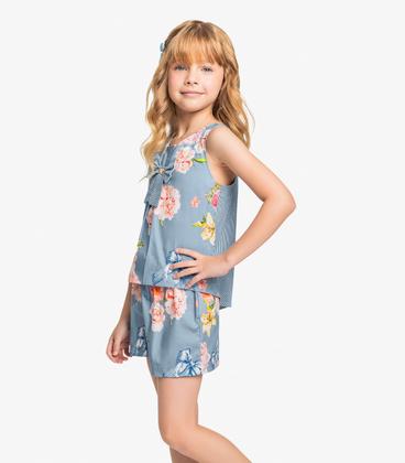 Imagem de Conjunto Infantil Blusa Com Shorts Trick Nick Azul