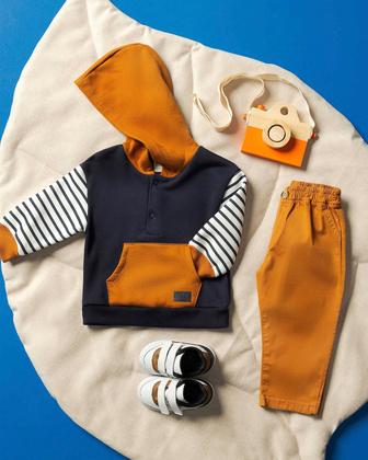 Imagem de Conjunto Infantil Blusão Moletom/Calça Sarja Lucboo