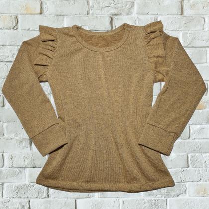 Imagem de Conjunto Infantil Blusinha Saia Xadrez Moda Menina Outono Inverno São João Festa Junina