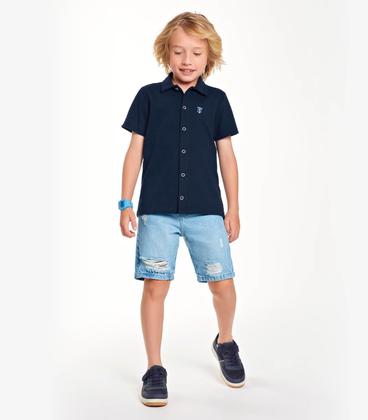 Imagem de Conjunto Infantil Camisa Com Bermuda Trick Nick Azul