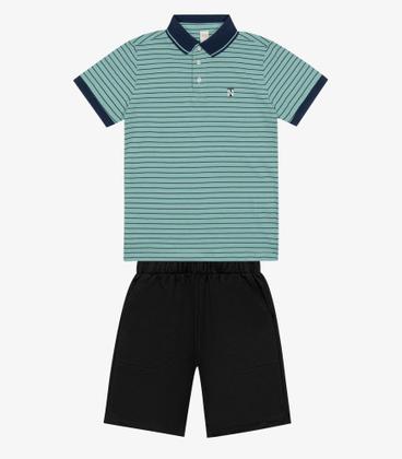 Imagem de Conjunto Infantil Camisa Polo E Bermuda Trick Nick Verde