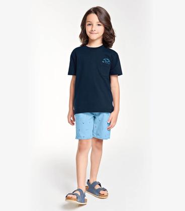 Imagem de Conjunto Infantil Camiseta Com Bermuda Trick Nick Azul