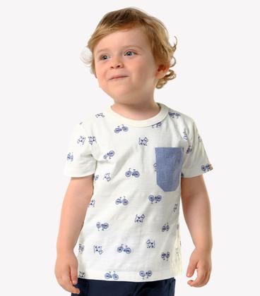 Imagem de Conjunto Infantil Camiseta Com Bermuda Trick Nick Bege