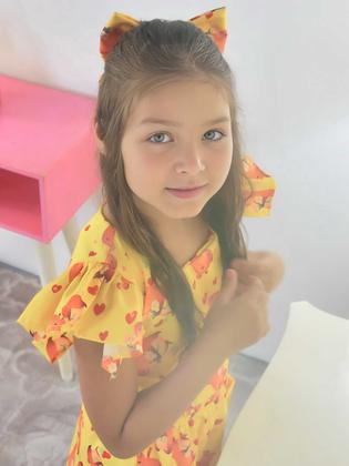 Imagem de Conjunto Infantil Capivara Charmosa - Blusa e Short + Enfeite de Cabelo - Várias Cores