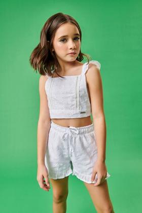 Imagem de Conjunto Infantil Catavento Verão Com Shorts e Cropped Ano Novo Laise