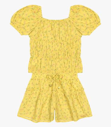 Imagem de Conjunto Infantil Ciganinha Com Shorts Trick Nick Amarelo