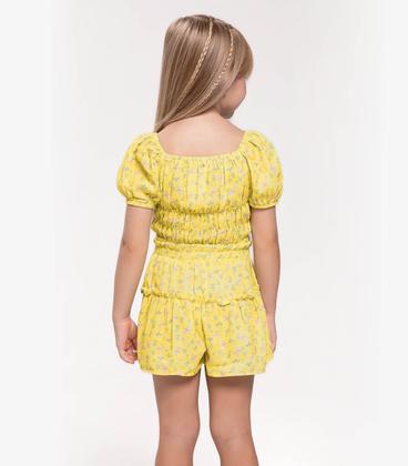 Imagem de Conjunto Infantil Ciganinha Com Shorts Trick Nick Amarelo