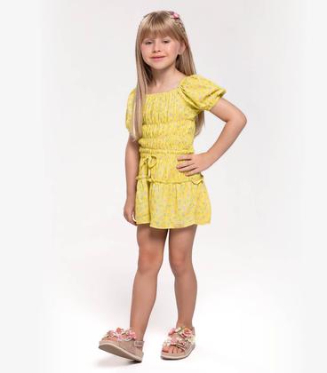 Imagem de Conjunto Infantil Ciganinha Com Shorts Trick Nick Amarelo
