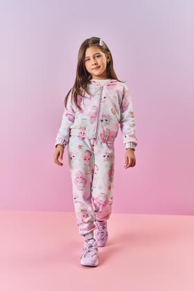 Imagem de Conjunto Infantil Cinti Inverno Calça e Moletom Flanelado Brilhinho