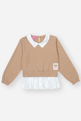 Imagem de Conjunto Infantil Cinti Inverno com Calça e Casaco Bege com Strass