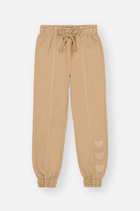 Imagem de Conjunto Infantil Cinti Inverno com Calça e Jaqueta Bege Ursinho Coração