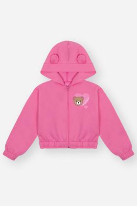 Imagem de Conjunto Infantil Cinti Inverno com Calça e Jaqueta Rosa Ursinho Coração