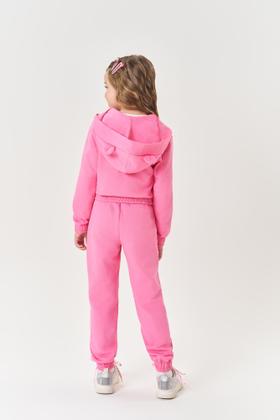 Imagem de Conjunto Infantil Cinti Inverno com Calça e Jaqueta Rosa Ursinho Coração