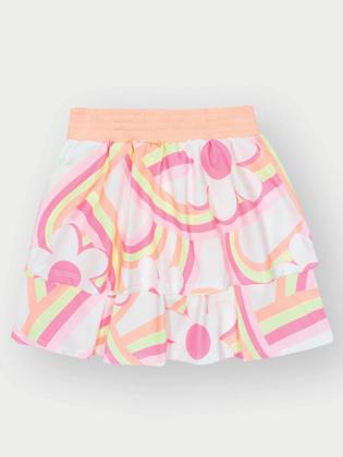 Imagem de Conjunto Infantil Cinti Verão com Shorts e Blusa Branca Arco-íris Floral