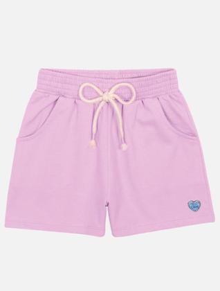 Imagem de Conjunto Infantil Cinti Verão Shorts Lilás e Top Com Sobreposição Em Tule