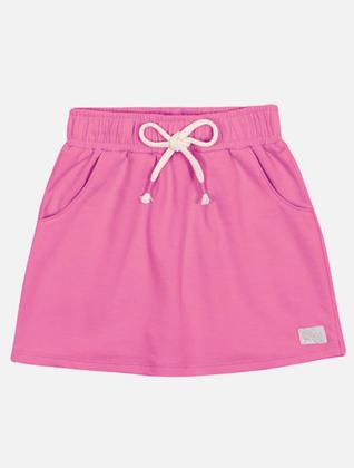 Imagem de Conjunto Infantil Cinti Verão Shorts Saia Rosa e Blusa Sereia