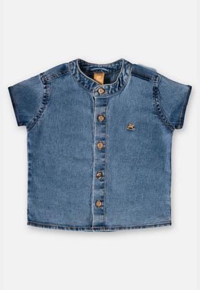 Imagem de Conjunto Infantil com Camisa e Bermuda em Jeans Up Baby