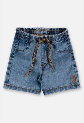 Imagem de Conjunto Infantil com Camisa e Bermuda em Jeans Up Baby