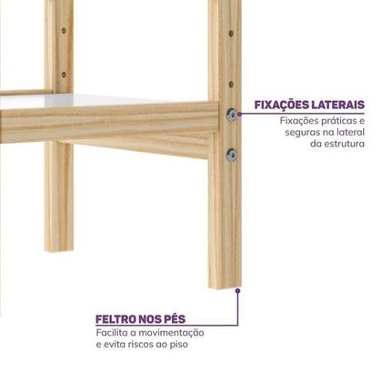 Imagem de Conjunto Infantil com Escrivaninha e Cadeira Evolutiva Wave Casatema MadeiraOriginals