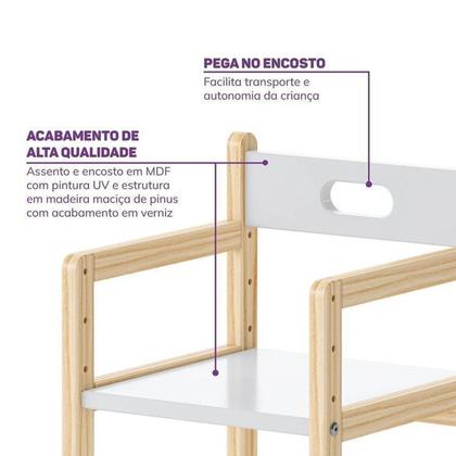 Imagem de Conjunto Infantil com Escrivaninha e Cadeira Evolutiva Wave Casatema MadeiraOriginals