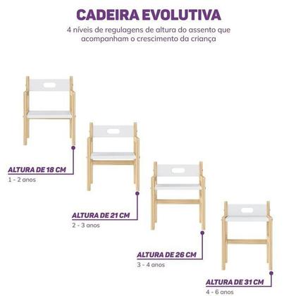 Imagem de Conjunto Infantil com Escrivaninha e Cadeira Evolutiva Wave Casatema MadeiraOriginals