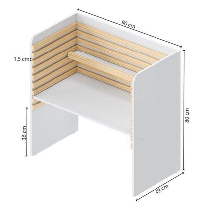 Imagem de Conjunto Infantil com Escrivaninha e Cadeira Evolutiva Wave Casatema MadeiraOriginals