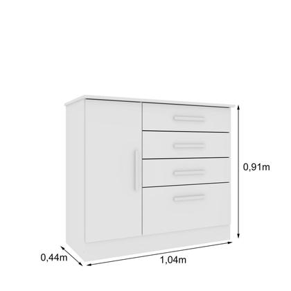 Imagem de Conjunto Infantil Completo com Cama 100% MDF, Guarda Roupa e Cômoda Harmonia Espresso Móveis