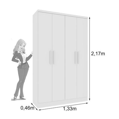 Imagem de Conjunto Infantil Completo com Cama 100% MDF, Guarda Roupa e Cômoda Harmonia Espresso Móveis