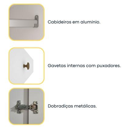 Imagem de Conjunto Infantil Completo com Cama 100% MDF, Guarda Roupa e Cômoda Harmonia Espresso Móveis