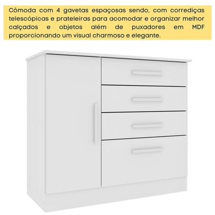 Imagem de Conjunto Infantil Completo com Cama 100% MDF, Guarda Roupa e Cômoda Harmonia Espresso Móveis