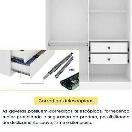 Imagem de Conjunto Infantil Completo com Cama 100% MDF, Guarda Roupa e Cômoda Harmonia Espresso Móveis