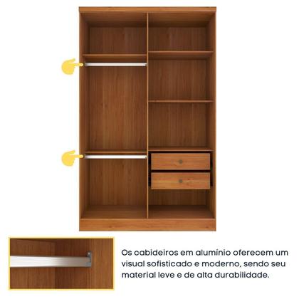 Imagem de Conjunto Infantil Completo com Cama 100% MDF, Guarda Roupa e Cômoda Harmonia Espresso Móveis