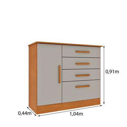 Imagem de Conjunto Infantil Completo com Cama 100% MDF, Guarda Roupa e Cômoda Harmonia Espresso Móveis