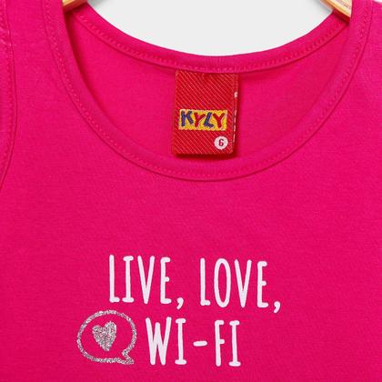 Imagem de Conjunto Infantil Curto Kyly Cat Love Menina