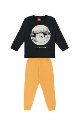 Imagem de Conjunto infantil de blusa e calça preto ref 208071