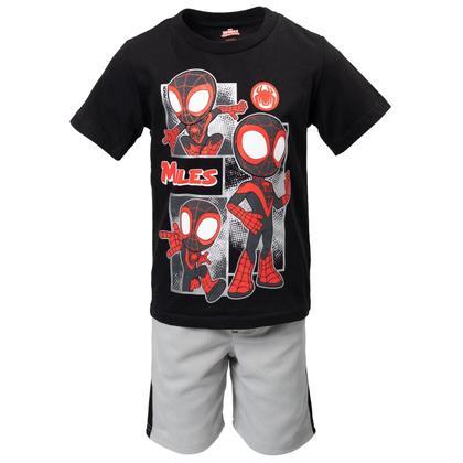 Imagem de Conjunto Infantil de Camiseta e Shorts Marvel Spidey Miles Morales