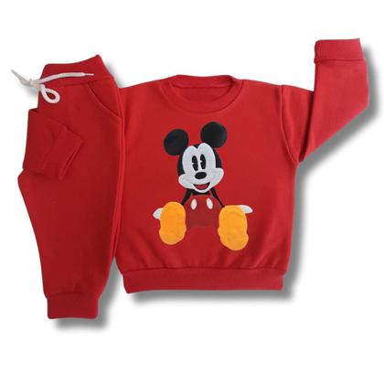 Imagem de Conjunto Infantil de Moletom Flanelado Menino Menina Bebê Mickey