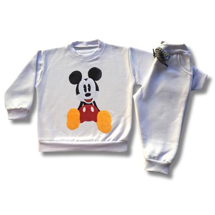 Imagem de Conjunto Infantil de Moletom Flanelado Menino Menina Bebê Mickey