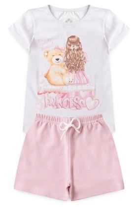Imagem de Conjunto Infantil de Verão para Menina Blusa e Shorts Princess - GKS