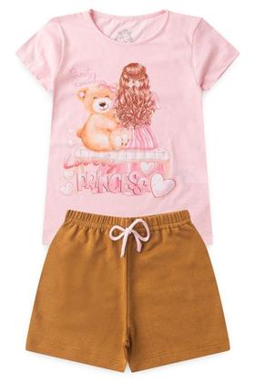 Imagem de Conjunto Infantil de Verão para Menina Blusa e Shorts Princess - GKS