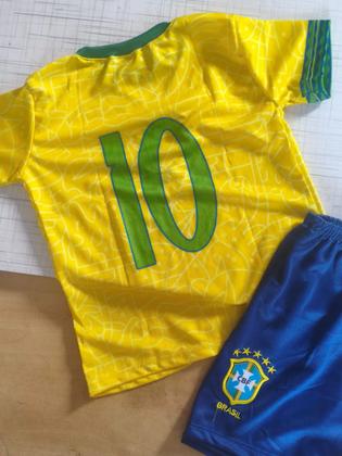 Imagem de Conjunto Infantil e Juvenil Menino Brasil Camisa 10