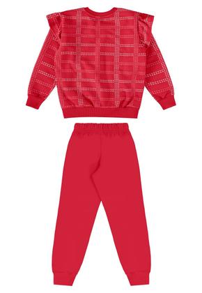 Imagem de Conjunto Infantil Feminina com Blusão Xadrez e Calça Bee Loop