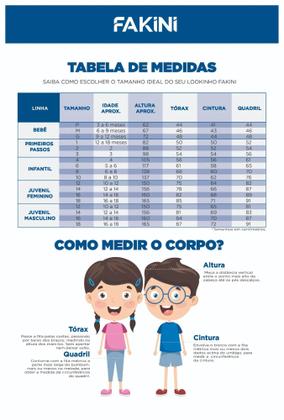 Imagem de Conjunto Infantil Feminino Blusa ML + Salopete Fakini TAM 4