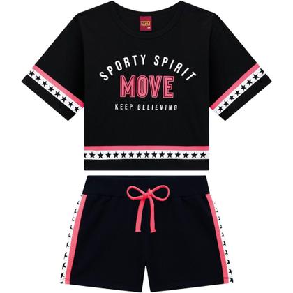 Imagem de Conjunto Infantil Feminino Blusa + Short Kyly