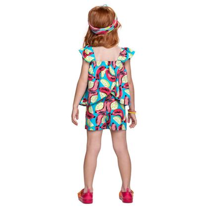 Imagem de Conjunto Infantil Feminino Blusa + Short Nanai
