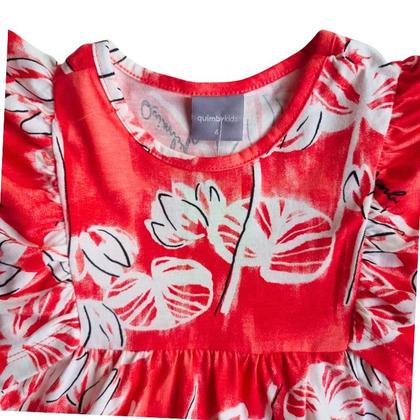 Imagem de Conjunto Infantil  Feminino de Blusa em Malha e Short em Linho com Viscose - Quimby