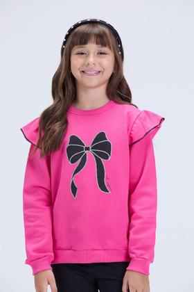 Imagem de Conjunto Infantil Feminino de Inverno Moletom Babado e Laço