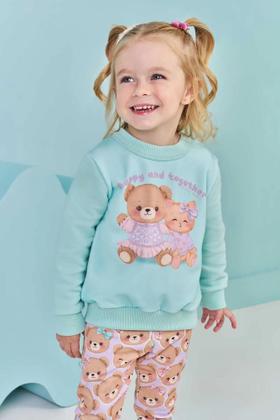 Imagem de Conjunto Infantil Feminino De Moletinho Com Legging Marca Kukiê K15